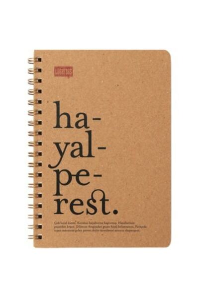 KESKİN COLOR Lugat365 Kraft Kapak Spiralli Defter 16x22 Cm 80 Yp Çizgili - Ha...