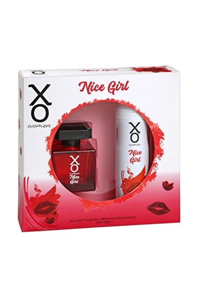 Xo Nice Girl Edt 100 ml Kadın Parfüm + 125 ml Deodorant Seti  DE-8690605054861
