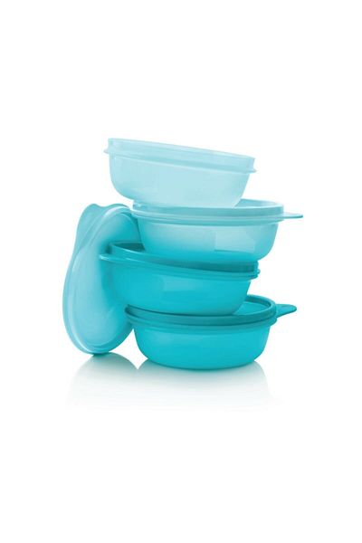 Tupperware Refrigerator Turquoise 300 ml 4-Pack Storage and Serving Containers - Candy Containers