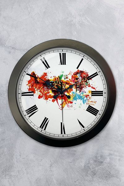 Kasva Concept 36 cm Black Metal Gun Wall Clock