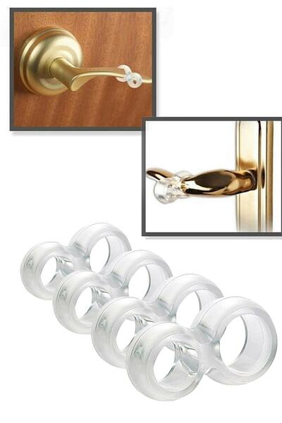 Olgun Home Plastik 4’lü Kapı Kolu Pencere Stoperi, Kapı Arkası Duvar Koruyucu