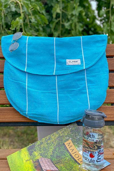 Class Turquoise Cotton Bag Loincloth 100x175