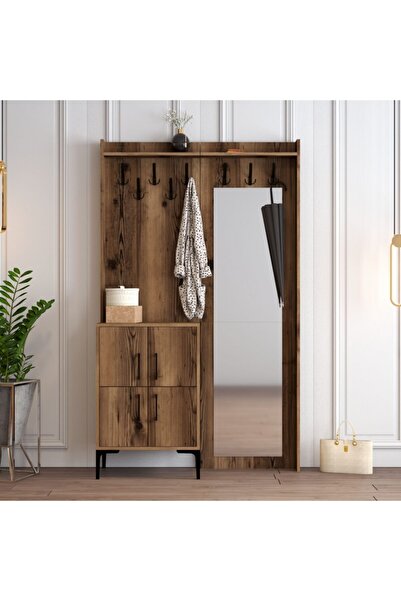 Variant Mobilya Berlin Bc Portmanto V396 - Ceviz / Ceviz