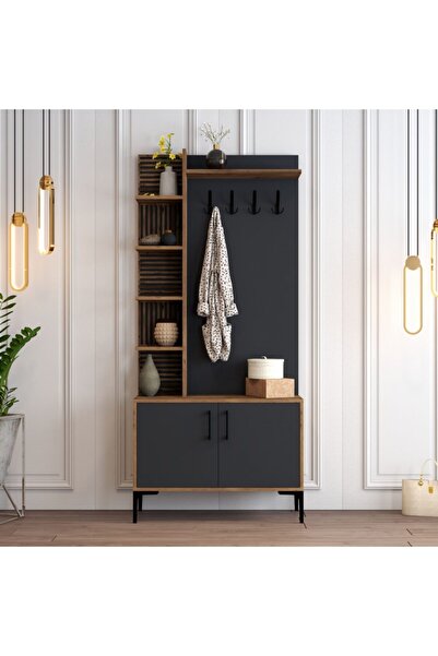 Variant Mobilya Viyana D Portmanto - Ceviz / Antrasit