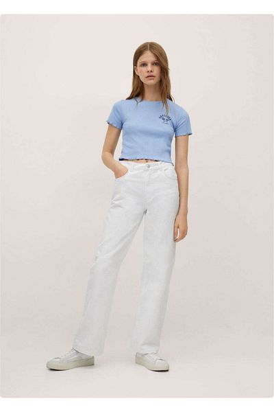 Mango Teen Tricou Albastru Pentru Copii