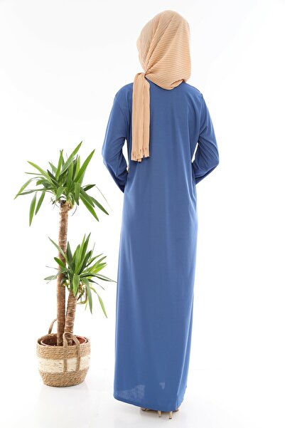 medipek Молитовна сукня індиго синя зі шнурівкою збоку