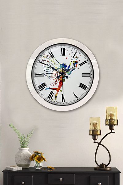 Kasva Concept Gift 36 cm White Metal Tooth Wall Clock