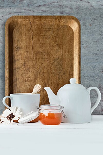 CAMBRO Dekoratif Servis Tepsisi Zeytin 24x35cm