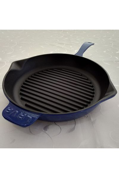 Lava Cast Iron Grill Pan 28 cm Metal Handle Blue