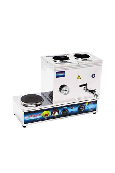 Mizan 40 Lık Elektrikli 30 Litre 2 Demlikli Çay Kazanı Çay Ocağı