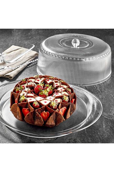 ultraform Acrylic Baroque Transparent Cake Serving Set