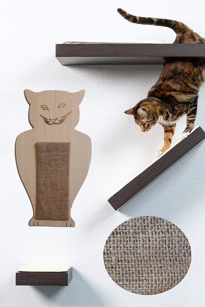 UTKU TASARIM Wall Mountable Adhesive Cat Scratching Board 45x25 cm