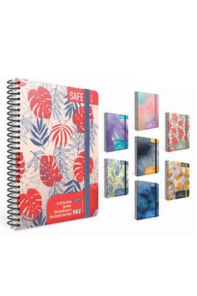 Gıpta Safe Notes 17x24 Compatible Ruled Spiral Hard Cover 120 Sheets Notebook