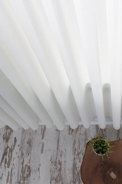 Brillant Tulle Curtain Gramage Natural Linen Cream 1 to 3 Squeeze Pleats