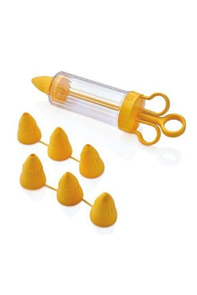 FırsatVar 7-Prong Cake Pastry Cookie Decoration Set and Cream Pump Set