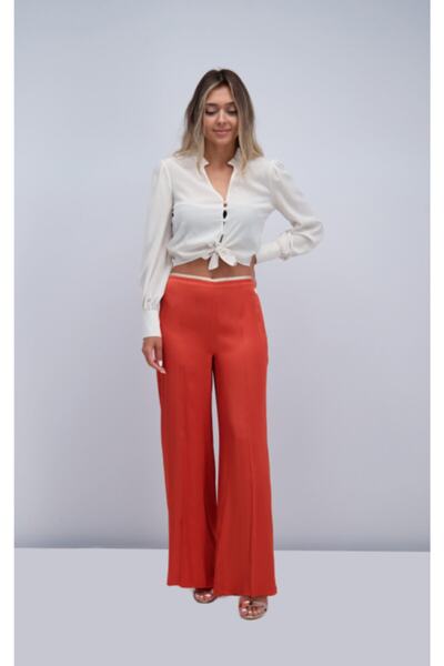 NEWRULES Kiremit Saten Pantolon