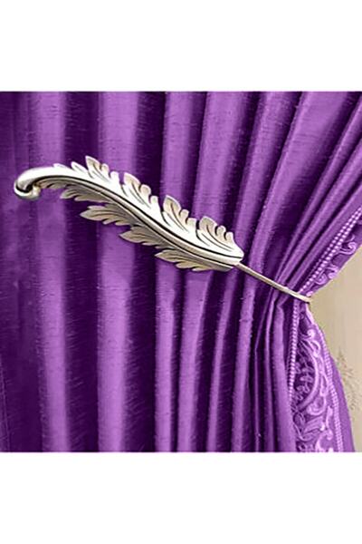 Evdepo Home Συσκευή δεσίματος κουρτινών με μοτίβο φύλλων U Renso Ασημί