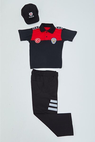 ugurbocegicocukdunyası Çocuk Polis Kostüm Polo Yaka Tişortlü Yunus Polis Kıya...
