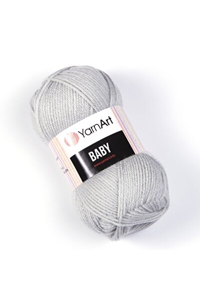 Yarnart Baby - Fir tricotat manual pentru bebeluși, gri deschis-855