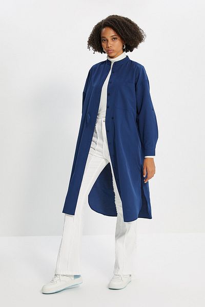Trendyol Modest Hemde - Dunkelblau - Regular Fit