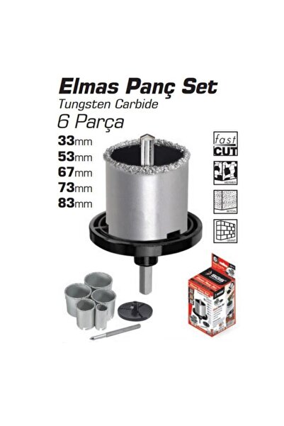 2175 6 Parça Elmas Panç Seti Tungsten Karbür