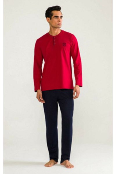 D'S Damat Σετ πιτζάμες 4 τεμαχίων Claret Red