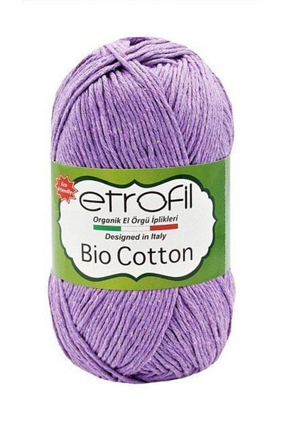 Etrofil Βιολογικό βαμβάκι νήμα πλεξίματος και πουλόβερ 100 γρ 210 μτ - 10404 - Λιλά