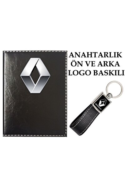 promosyon denizi Renault Logolu Siyah Ruhsat Kabı Ve Renault Logolu Anahtarlık