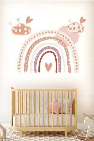 Sticker Sepetim Children's Room Soft Colorful Scandinavian Style Wall Sticker...