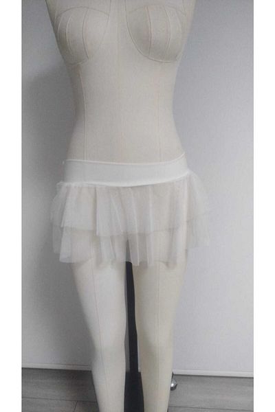 Secret Passion Lingerie Εύκαμπτο ύφασμα μέσης Πανί σιφόν κάτω Φούστα παραλίας Λευκή φούστα Pareo 300
