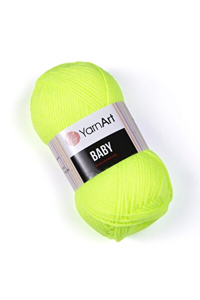 Yarnart بيبي - حبل حياكة يدوي للأطفال أخضر فاتح -8232