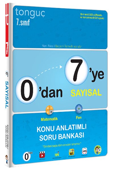 Tonguç Yayınları Güncel Baskı 0'dan 7'ye Sayısal Konu Anlatımlı Soru Bankası