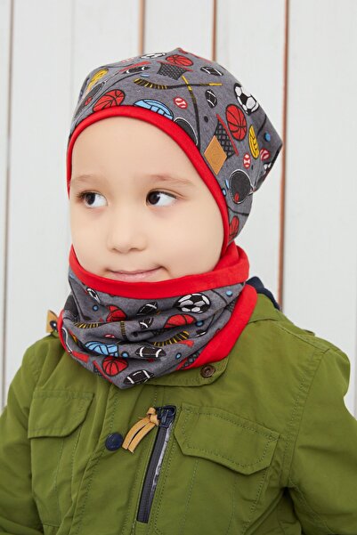 Babygiz Chlapecký zakouřený sportovní baretový límec ke krku Měkká dvouvrstvá přírodní bavlna česaná bavlna