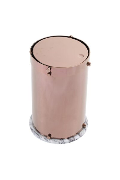 Mayaglory Vogue Serisi Doğal Mermer Taş Çöp Kovası Yuvarlak Rose Renk 3026