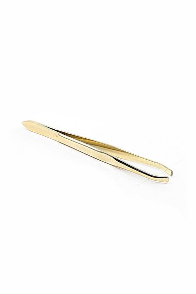 Tikatti Gold Tweezers with Curved Tip