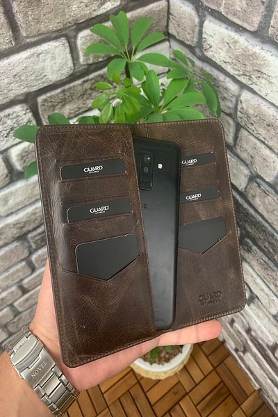 GUARD Antique Hand Portfolio with Brown Phone Port