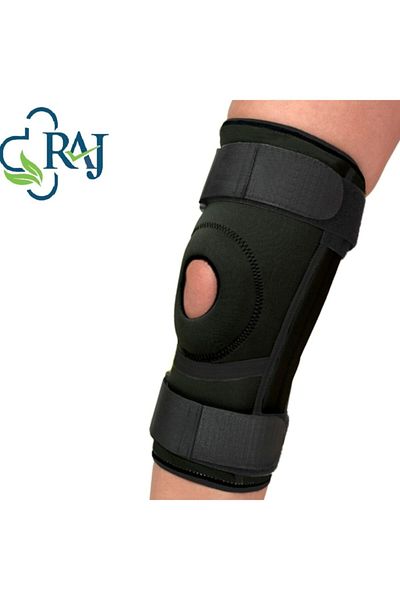 RAJ Knee Pads with Patella and Ligament Support Right Left 1 Pair with Spring Sides