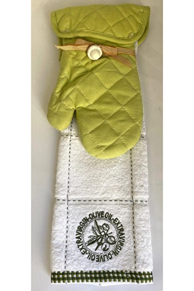 rosa bianca طقم هدايا مطبخ أخضر مكون من 3 قطع من ميسي