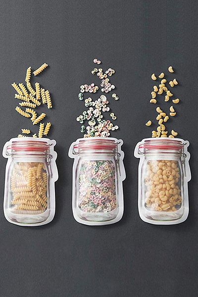 SARFEX Jar Appearance Lockable Refrigerator Storage Bag Snap Fastener Bag 15x10 cm Small Size