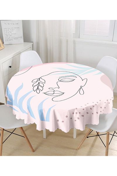 Realhomes Fata de masa rotunda cu design special boem - Diametru 140cm