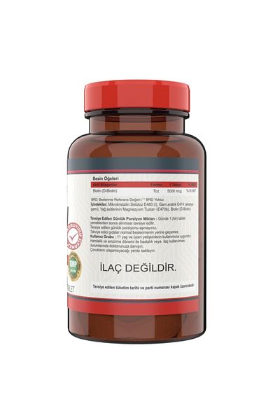 Nevfix B12 Folic Acid & Biotin 120 Tablet Biotin 5000 Mcg 120 Tablet