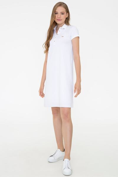 U.S. Polo Assn. Beyaz Kadın Elbise