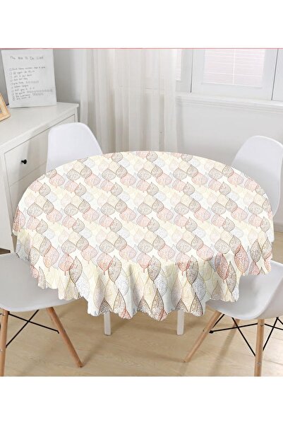 Realhomes Біла основа з м'яким кольоровим листям, цифровий принт, сучасна кру...