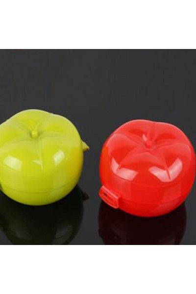İndiriminVar Plastic Food Storage Tomato Shaped Carrying Container - With Lid