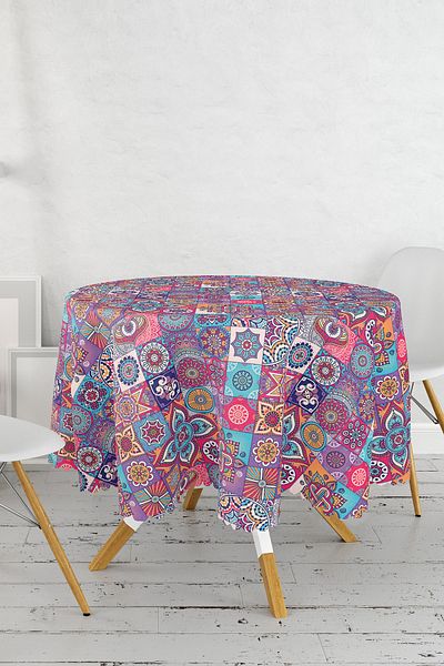 Realhomes Fata de masa rotunda cu design special imprimat digital - diametru 140cm