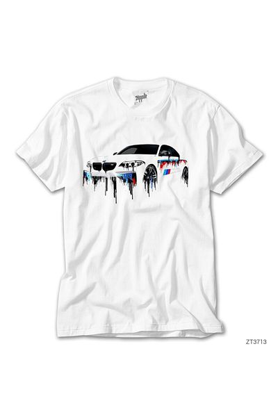 Z zepplin Bílé tričko Bmw M3 Flowing Car