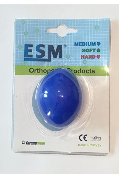 ESM Rehabilitasyon Stres Topu El Parmak Egzersiz Stres Topu (Mavi)