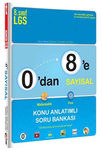 Tonguç Akademi Yeni Baskı 0'dan 8'e Sayısal Konu Anlatımlı Soru Bankası