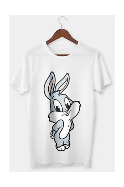 IvırZıvır Tricou unisex alb cu imprimeu Bugs Bunny