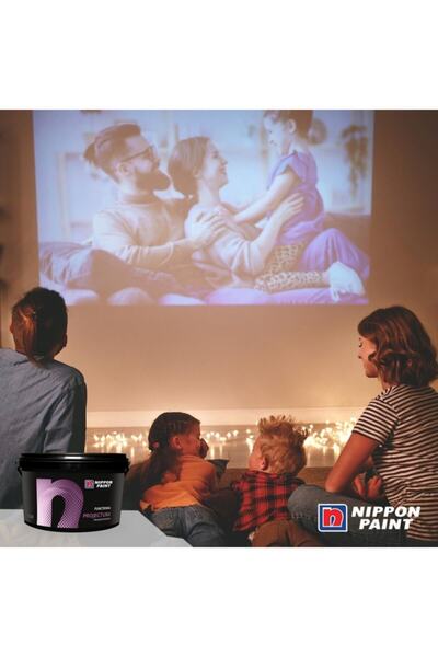 Genel Markalar Yüksek Kaliteli Beyaz Projeksiyon Boyası 1,25 Lt, parlak ve canlı görüntü sağlar